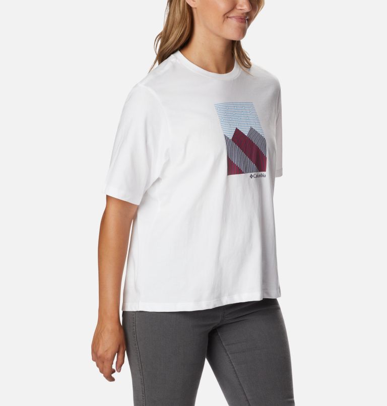 Women's North Cascades Graphic T-Shirt, Color: White, Starry Peaks Graphic, image 5