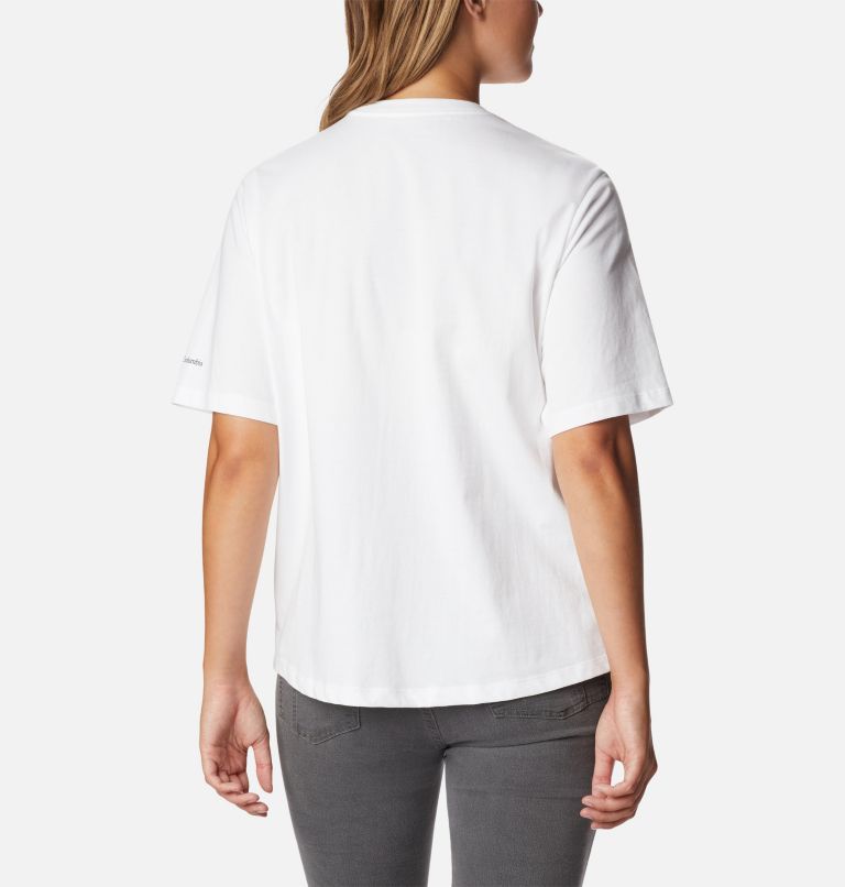 Women's North Cascades Graphic T-Shirt, Color: White, Starry Peaks Graphic, image 2