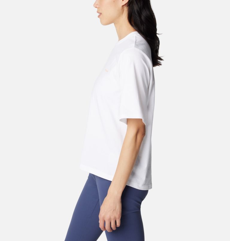 Women's North Cascades Graphic T-Shirt, Color: White, Wavy Rays, image 3