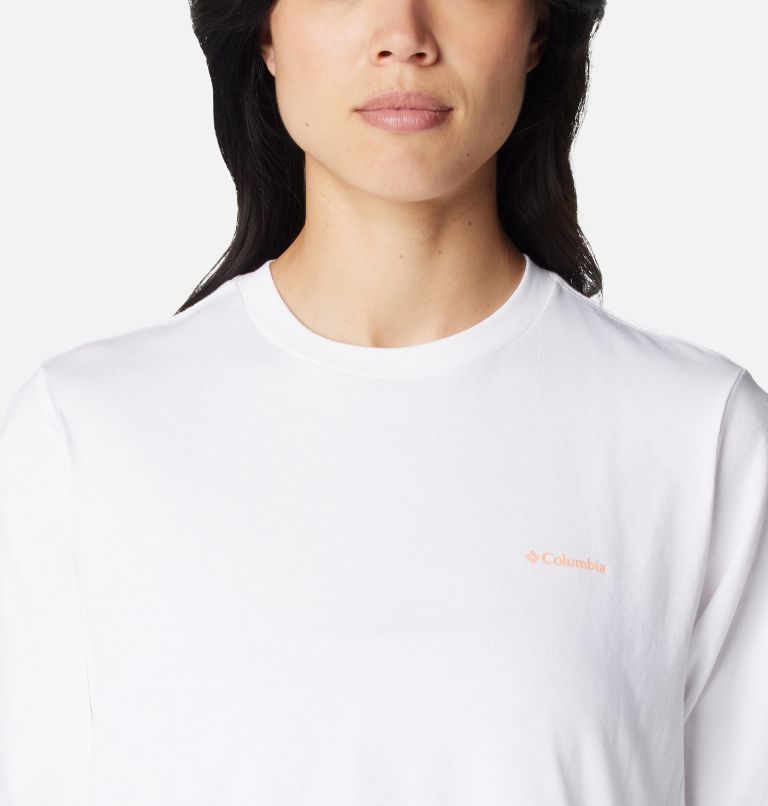 Women's North Cascades Graphic T-Shirt, Color: White, Wavy Rays, image 4