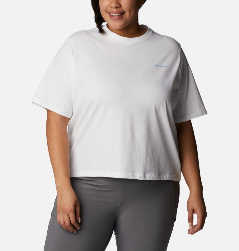 Thumbnail: Women's North Cascades Graphic T-Shirt - Plus Size, Color: White, Explore NP Graphic, image 2