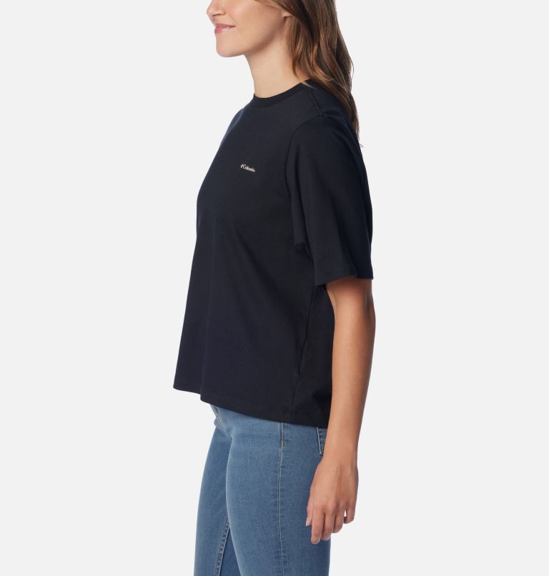 Women's North Cascades Graphic T-Shirt, Color: Black, Simple Gorge, image 3