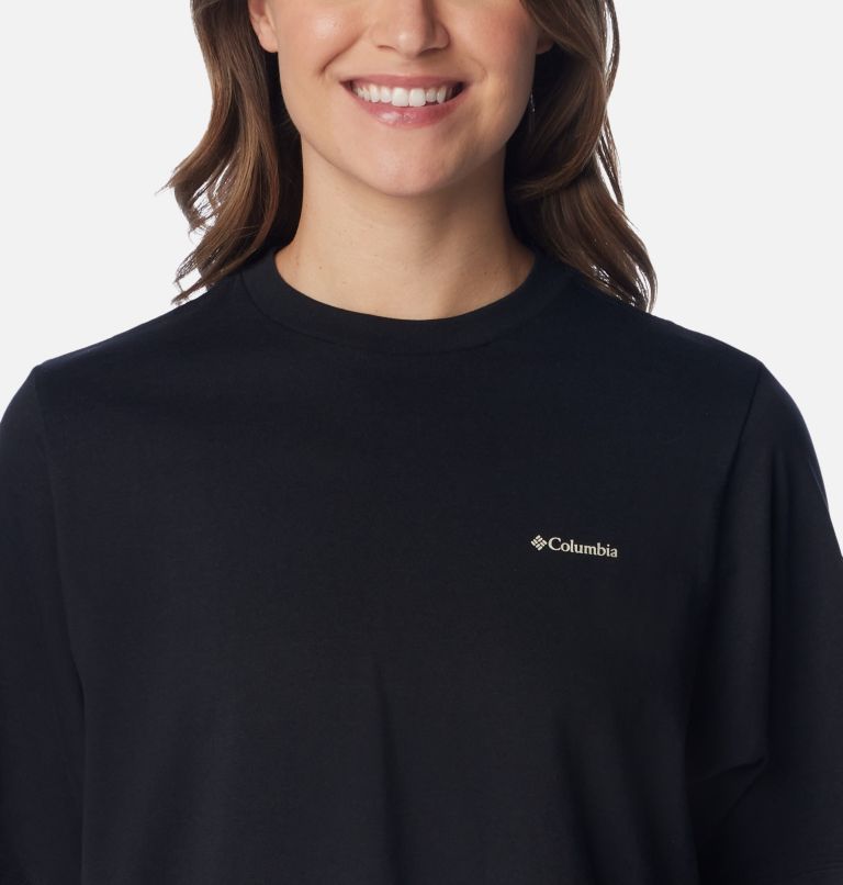 Women's North Cascades Graphic T-Shirt, Color: Black, Simple Gorge, image 4