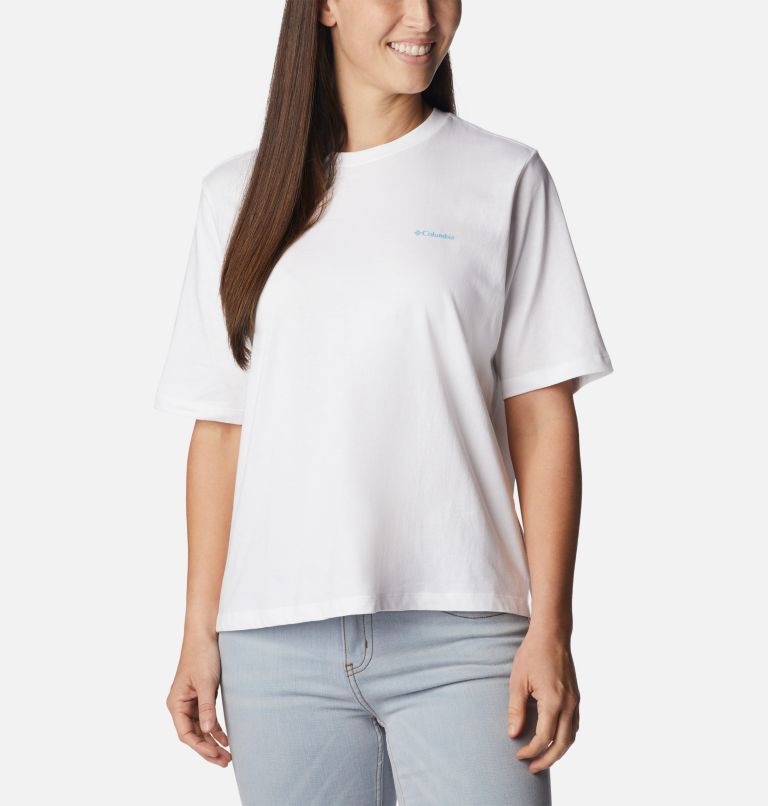Thumbnail: Women's North Cascades Graphic T-Shirt, Color: White, Explore NP Graphic, image 2