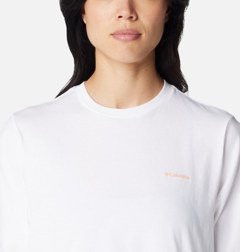 Women's North Cascades Graphic T-Shirt, Color: White, Wavy Rays, image 4