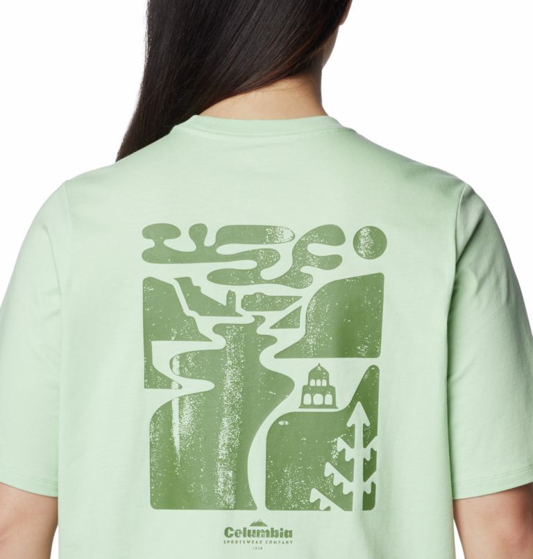 Women's North Cascades Graphic T-Shirt, Color: Sage Leaf, Simple Gorge, image 5