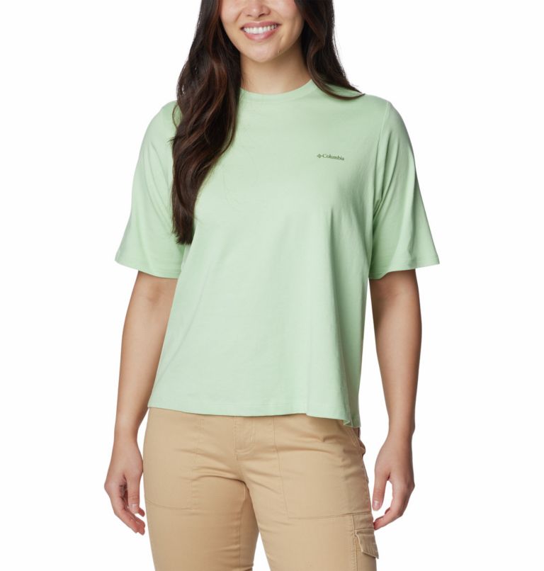 Women's North Cascades Graphic T-Shirt, Color: Sage Leaf, Simple Gorge, image 2
