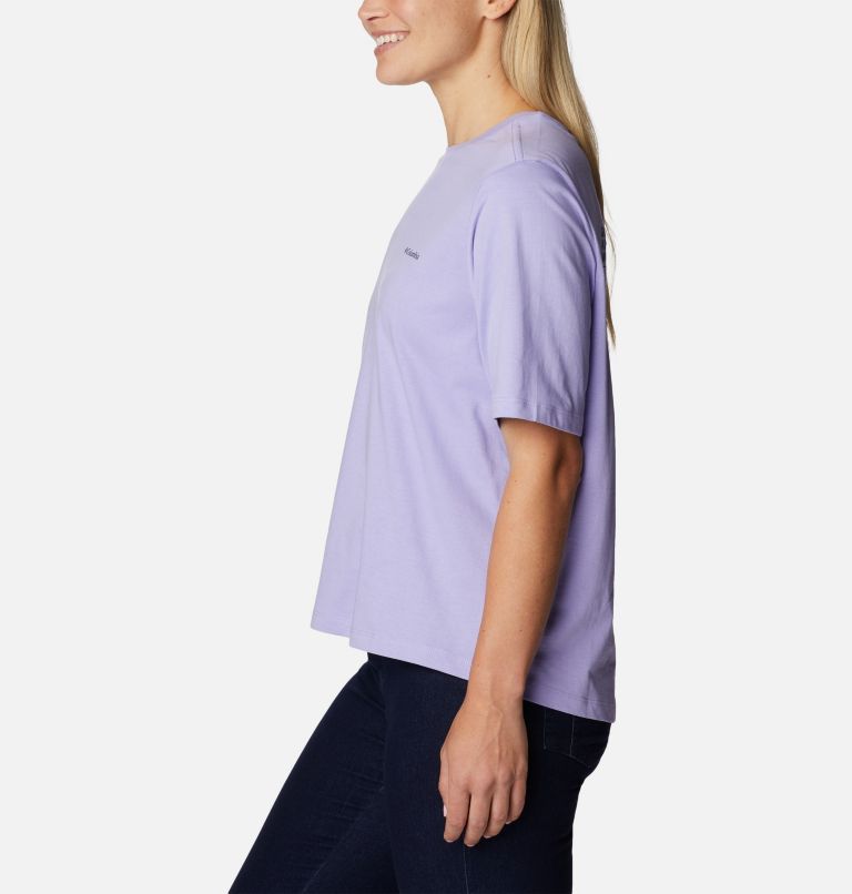 Women's North Cascades Graphic T-Shirt, Color: Frosted Purple, Explore NP Graphic, image 3
