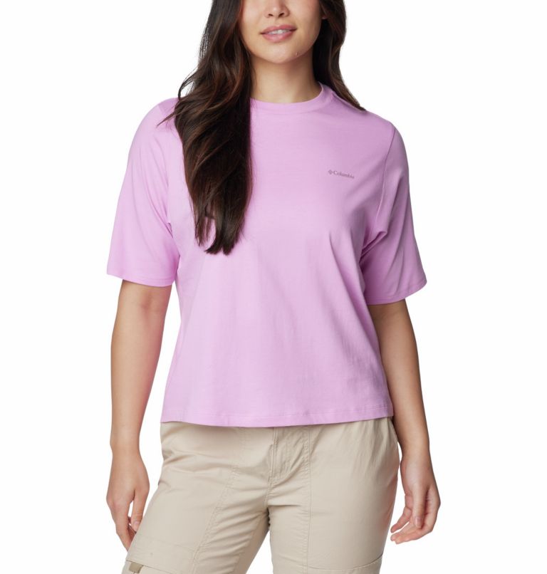 Women's North Cascades Graphic T-Shirt, Color: Cosmos, Simple Gorge, image 2