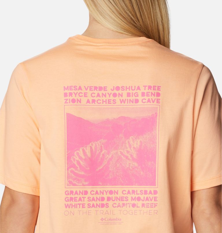 Camiseta estampada North Cascades para mujer, Color: Peach, Hike NP Graphic, image 5