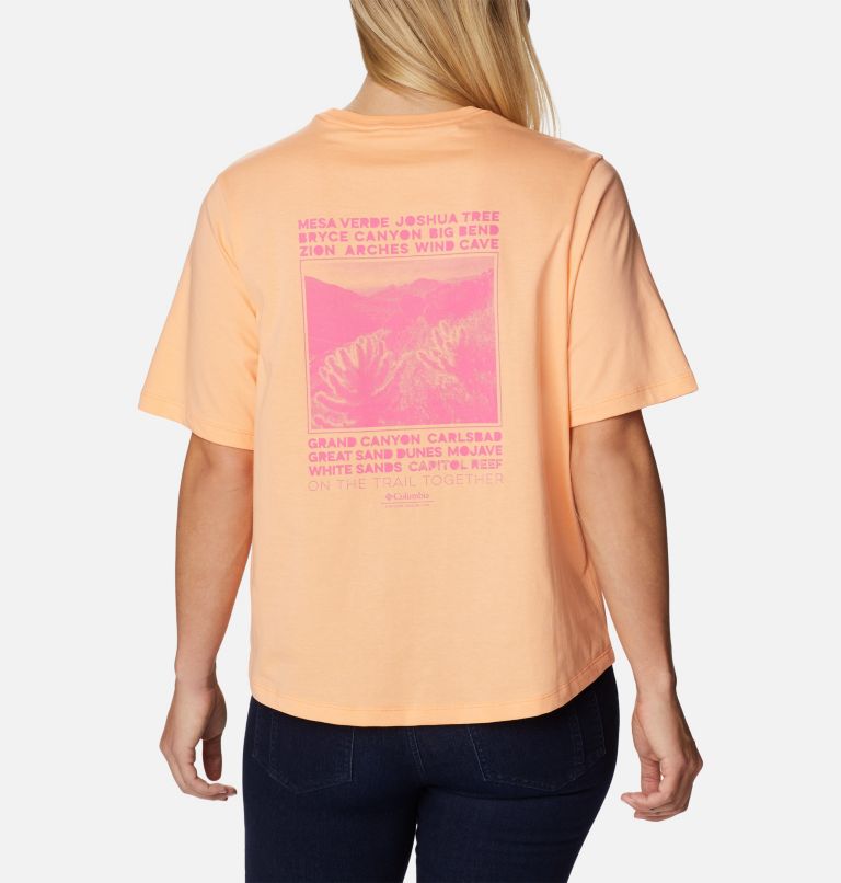 Camiseta estampada North Cascades para mujer, Color: Peach, Hike NP Graphic, image 2