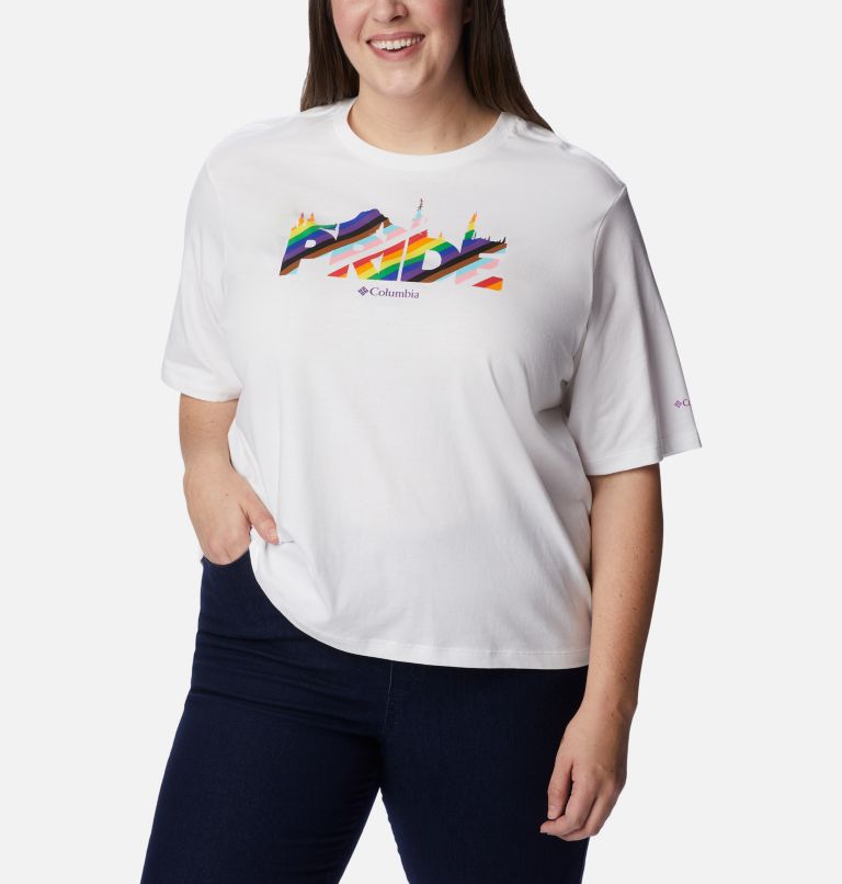 Thumbnail: Women's Wild Places T-Shirt - Plus, Color: White, Outdoorsy Pride, image 5