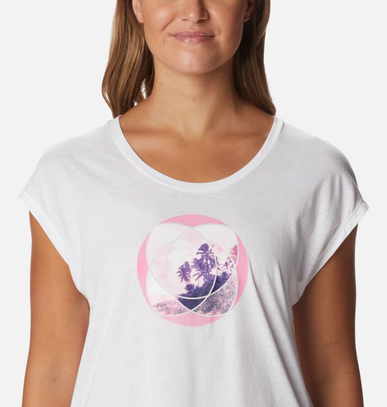 Bluebird Days Modern SS Tee, Color: White, Meditation Isle Graphic, image 4