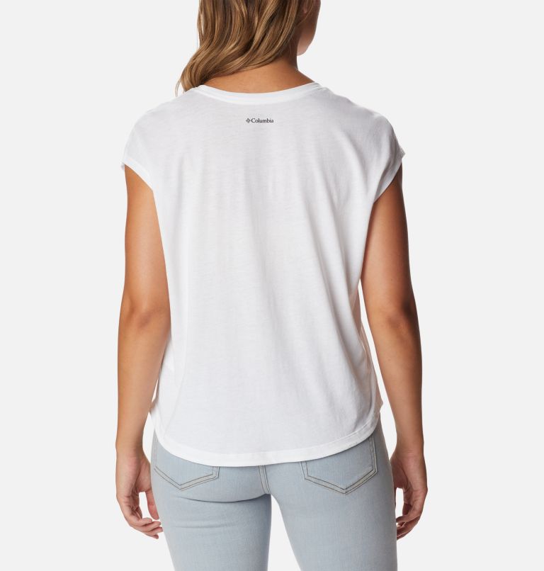 Bluebird Days Modern SS Tee, Color: White, Meditation Isle Graphic, image 2