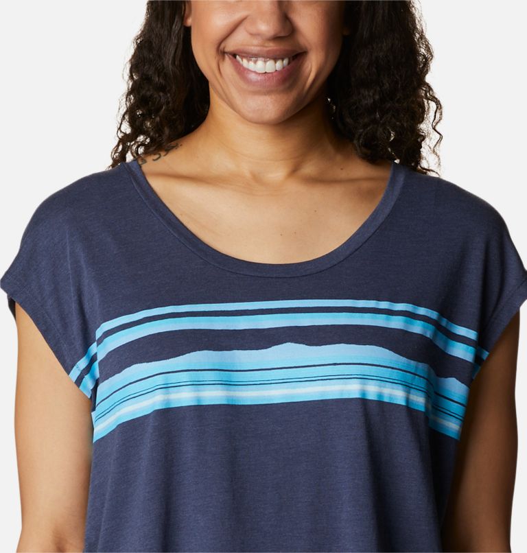 Bluebird Days Modern SS Tee | 466 | XS, Color: Nocturnal Hthr, Peaceful Perspective Grx, image 4