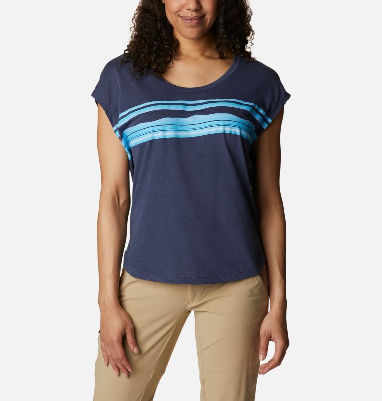 Bluebird Days Modern SS Tee | 466 | XS, Color: Nocturnal Hthr, Peaceful Perspective Grx, image 1