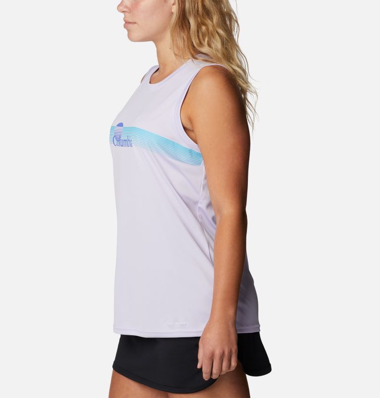 Women’s Fork Stream Graphic Tank, Color: Purple Tint, Inverted Band Graphic, image 3