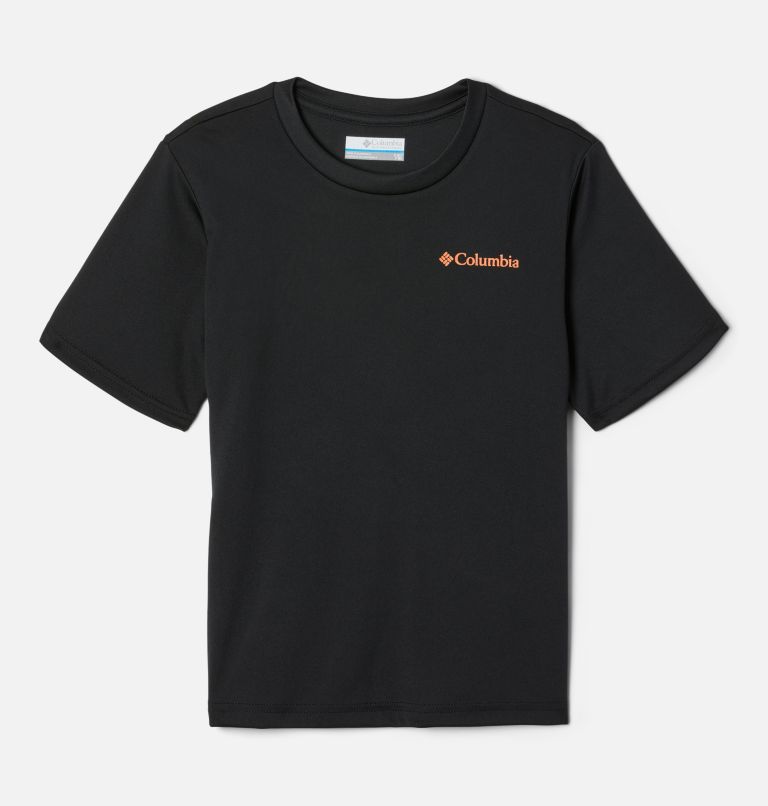 Boys' Grizzly Ridge Back Graphic T-Shirt, Color: Black, Happy Crags Graphic, image 2
