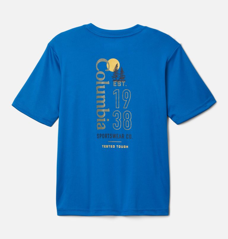 Boys' Grizzly Ridge Back Graphic T-Shirt, Color: Bright Indigo, CSC Est Tough Graphic, image 1