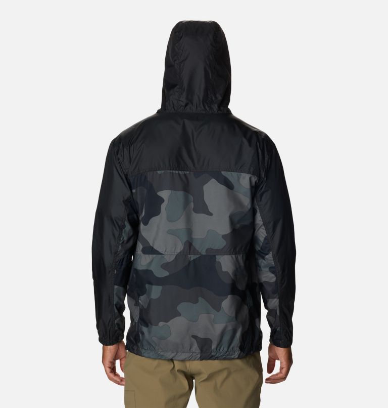 Men's Trail Traveler Windbreaker, Color: Black Mod Camo Print, Black, image 2