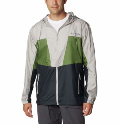 Men's Trail Traveler Windbreaker, Color: Flint Grey, Canteen, Black, image 1
