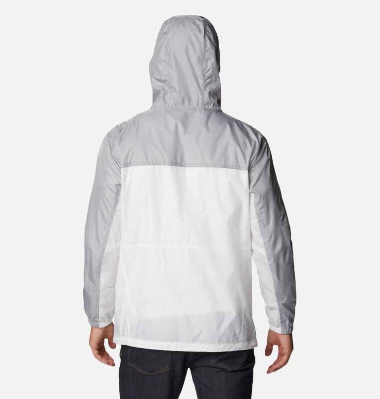 Men's Trail Traveler Windbreaker, Color: White, Columbia Grey, image 2