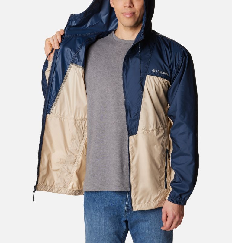 Trail Traveler Windbreaker | 272 | M, Color: Ancient Fossil, Collegiate Navy, image 5