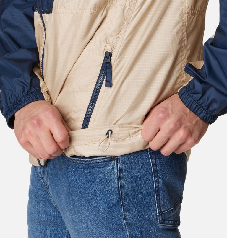 Trail Traveler Windbreaker | 272 | M, Color: Ancient Fossil, Collegiate Navy, image 6