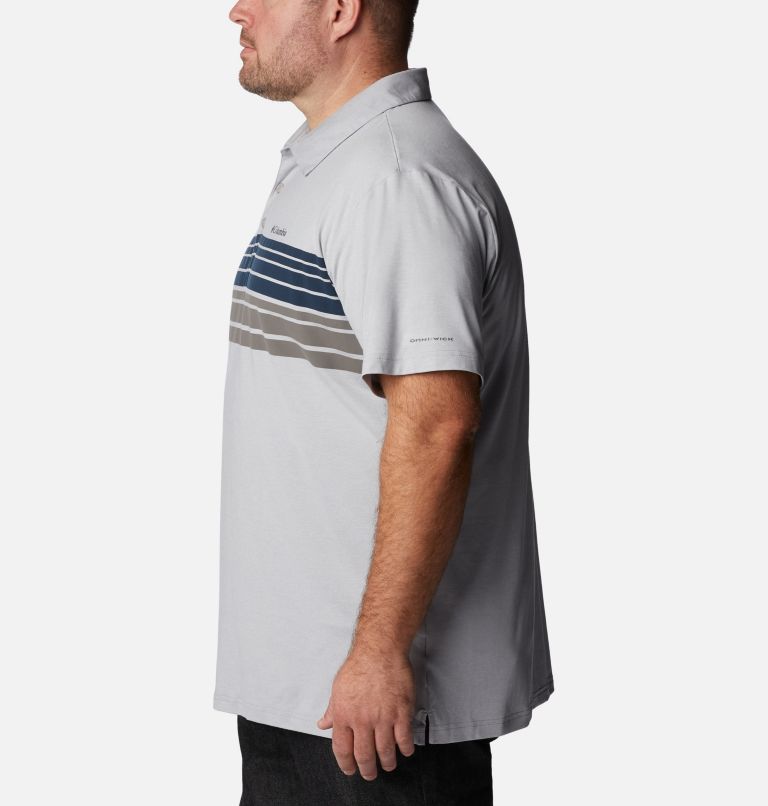 Polo original Tech Trail Homme - Tailles fortes, Color: Columbia Grey Heather Stripe, image 3