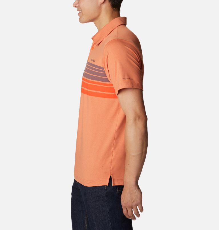 Tech Trail Novelty Polo | 849 | 3XT, Color: Desert Orange Heather Stripe, image 3