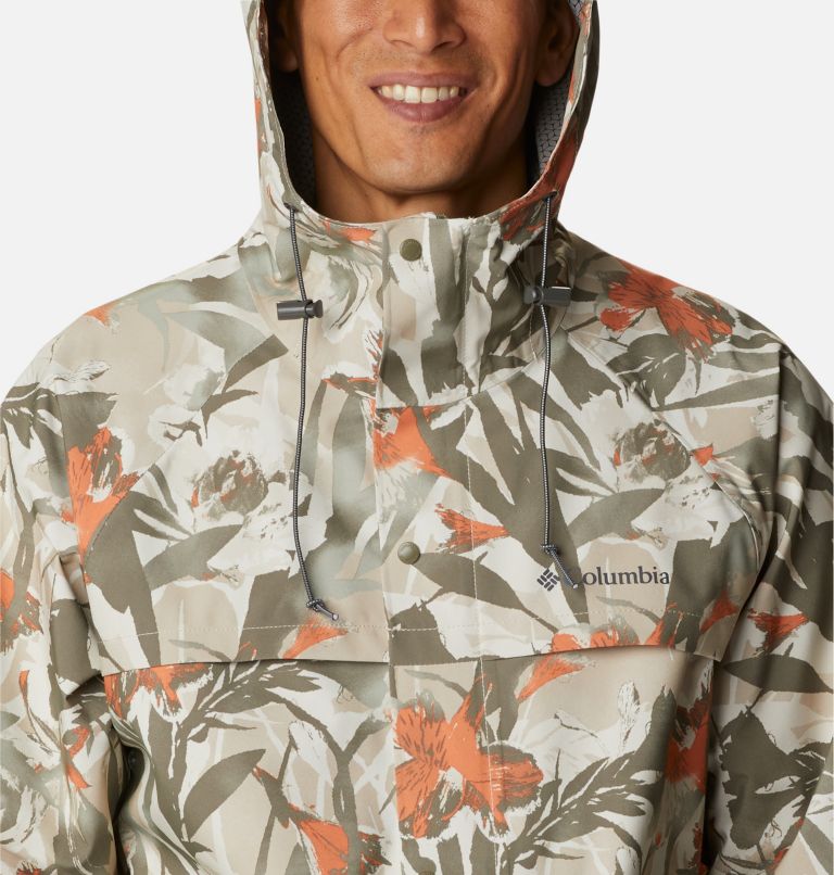 Men's IBEX II Waterproof Jacket, Color: Ancient Fossil Floriculture Print, image 4