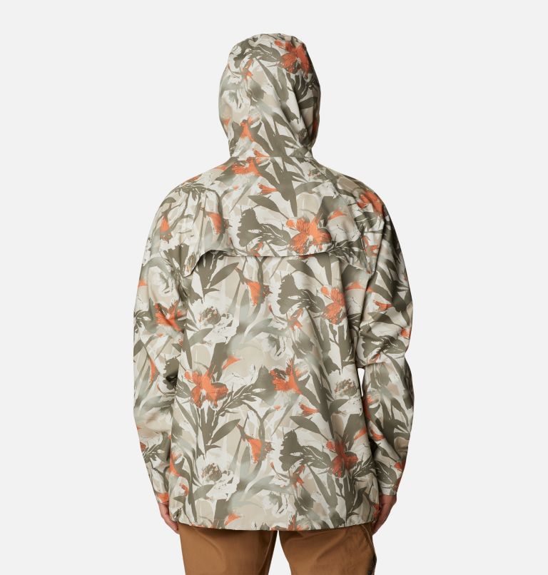 Men's IBEX II Waterproof Jacket, Color: Ancient Fossil Floriculture Print, image 2
