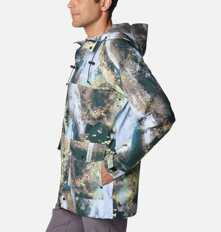 Manteau imperméable Ibex II Homme, Color: Napa Green Chasing Falls Print, image 3