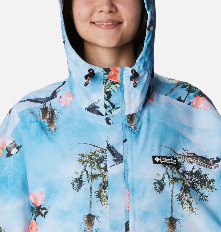 Deschutes Valley Unisex Rain Poncho | 456 | XL, Color: Vista Blue Deschutes Days Print, image 4
