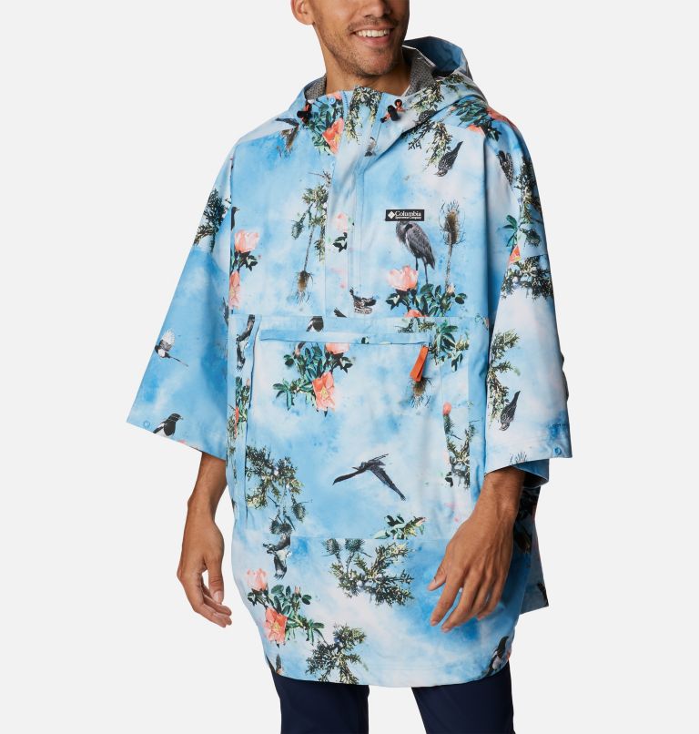 Deschutes Valley Unisex Rain Poncho | 456 | XL, Color: Vista Blue Deschutes Days Print, image 8