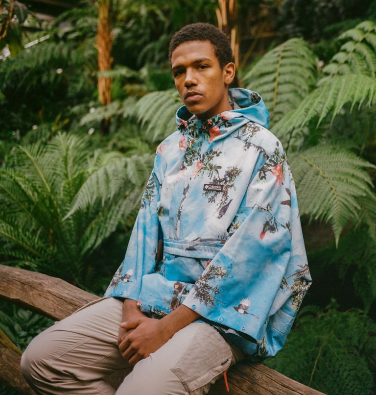 Deschutes Valley Unisex Rain Poncho | 456 | XL, Color: Vista Blue Deschutes Days Print, image 14