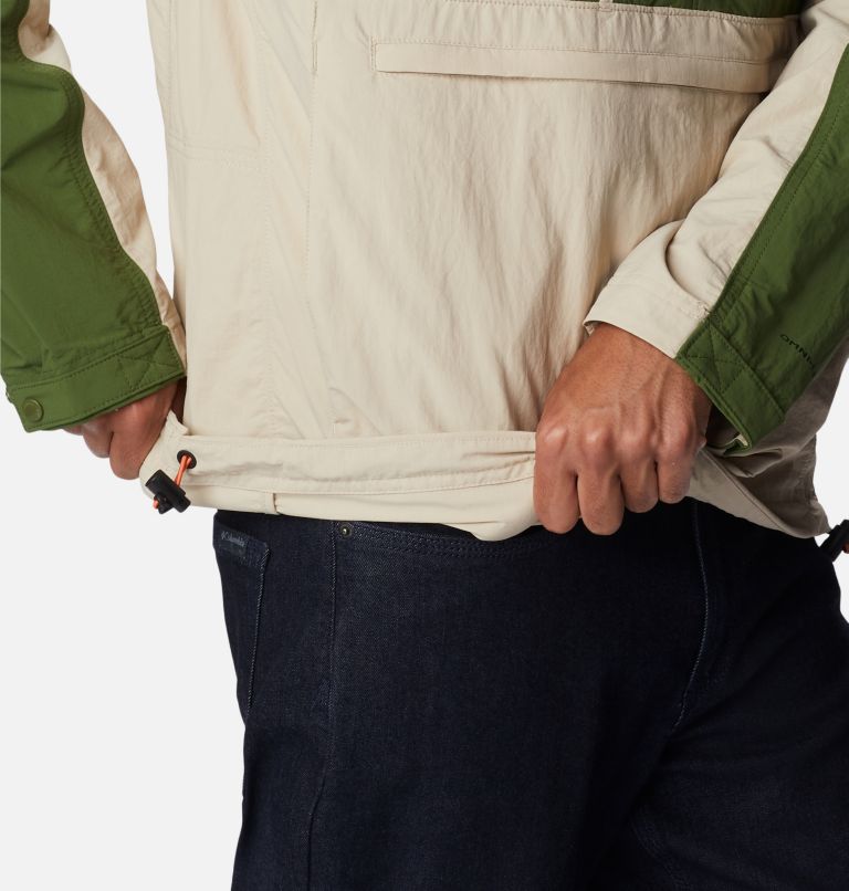 Thumbnail: Men's Deschutes Valley Wind Shell Jacket, Color: Ancient Fossil, Pesto, image 5