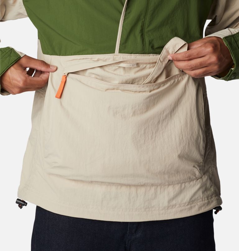 Thumbnail: Men's Deschutes Valley Wind Shell Jacket, Color: Ancient Fossil, Pesto, image 6