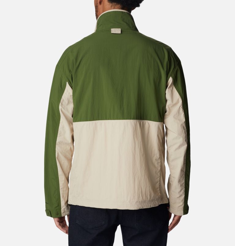 Thumbnail: Men's Deschutes Valley Wind Shell Jacket, Color: Ancient Fossil, Pesto, image 2
