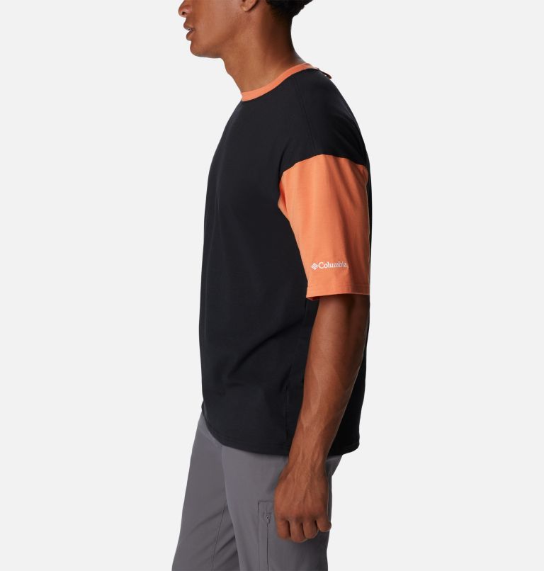 Deschutes Valley Colorblock T-Shirt für Männer, Color: Black, Desert Orange, image 3