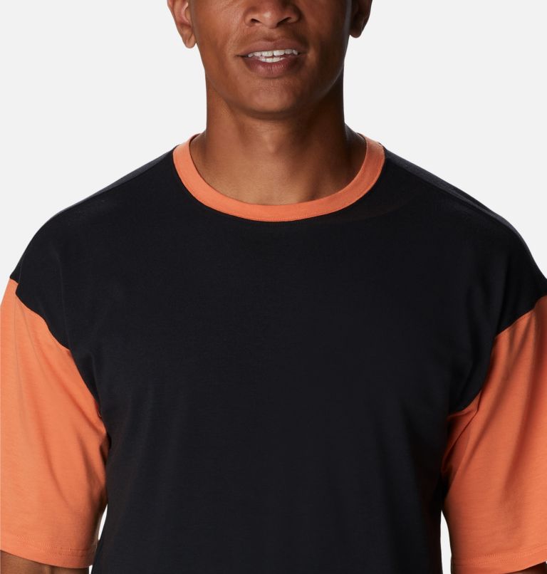 Deschutes Valley Colorblock T-Shirt für Männer, Color: Black, Desert Orange, image 4