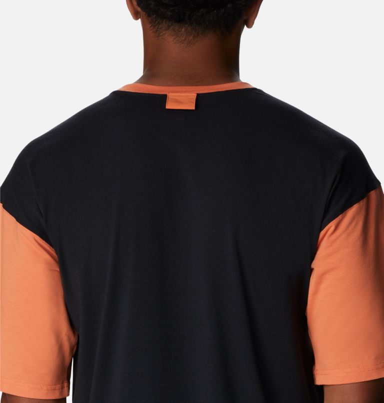 Men's Deschutes Valley Colorblock T-Shirt, Color: Black, Desert Orange, image 5