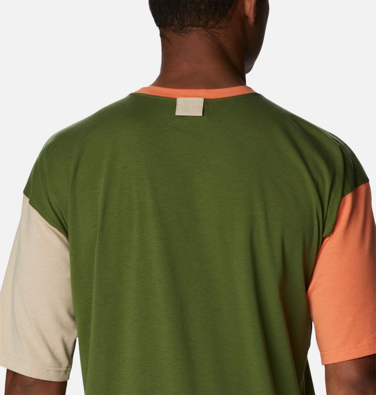 Men's Deschutes Valley T-Shirt, Color: Pesto, Desert Orange, Ancient Fossil, image 5