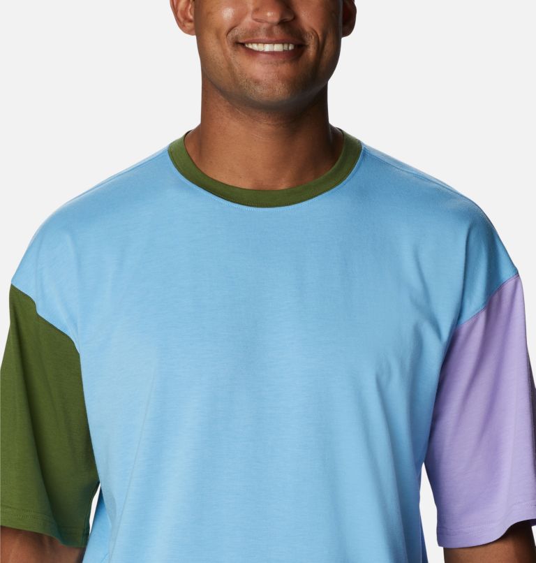 Men's Deschutes Valley T-Shirt, Color: Vista Blue, Pesto, Frosted Purple, image 4
