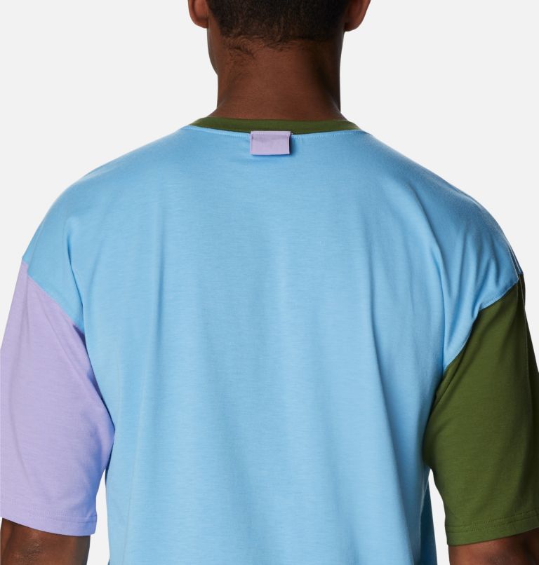 Thumbnail: Men's Deschutes Valley T-Shirt, Color: Vista Blue, Pesto, Frosted Purple, image 5