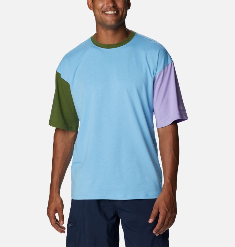 Men's Deschutes Valley T-Shirt, Color: Vista Blue, Pesto, Frosted Purple, image 1
