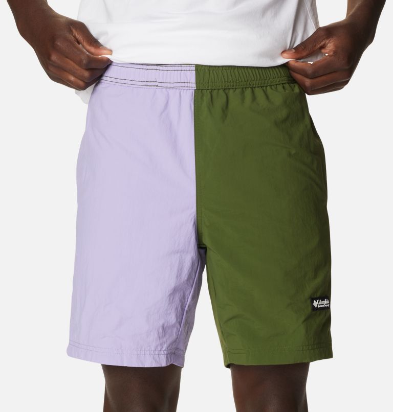 Thumbnail: Men's Deschutes Valley Reversible Shorts, Color: Pesto, Pesto, Frosted Purple, image 9