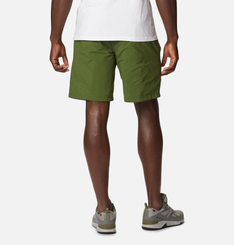 Men's Deschutes Valley Reversible Shorts, Color: Pesto, Pesto, Frosted Purple, image 2