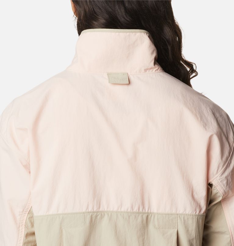 Thumbnail: Women's Deschutes Valley Wind Shell Jacket, Color: Ancient Fossil, Peach Blossom, image 5