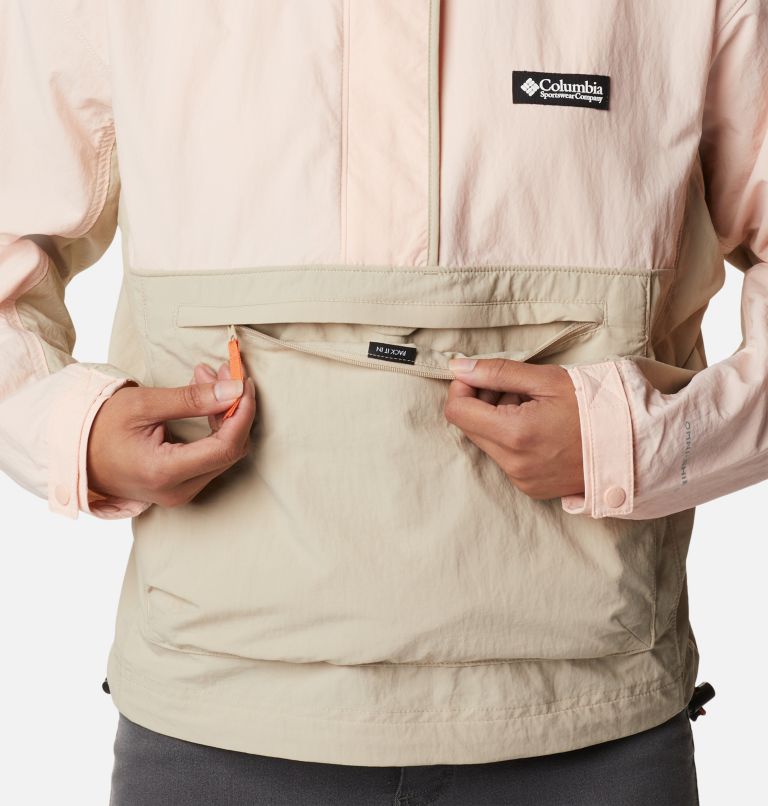 Thumbnail: Women's Deschutes Valley Wind Shell Jacket, Color: Ancient Fossil, Peach Blossom, image 7